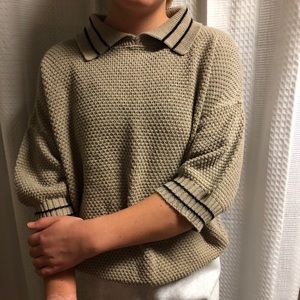 Old school vintage collared knit sweater